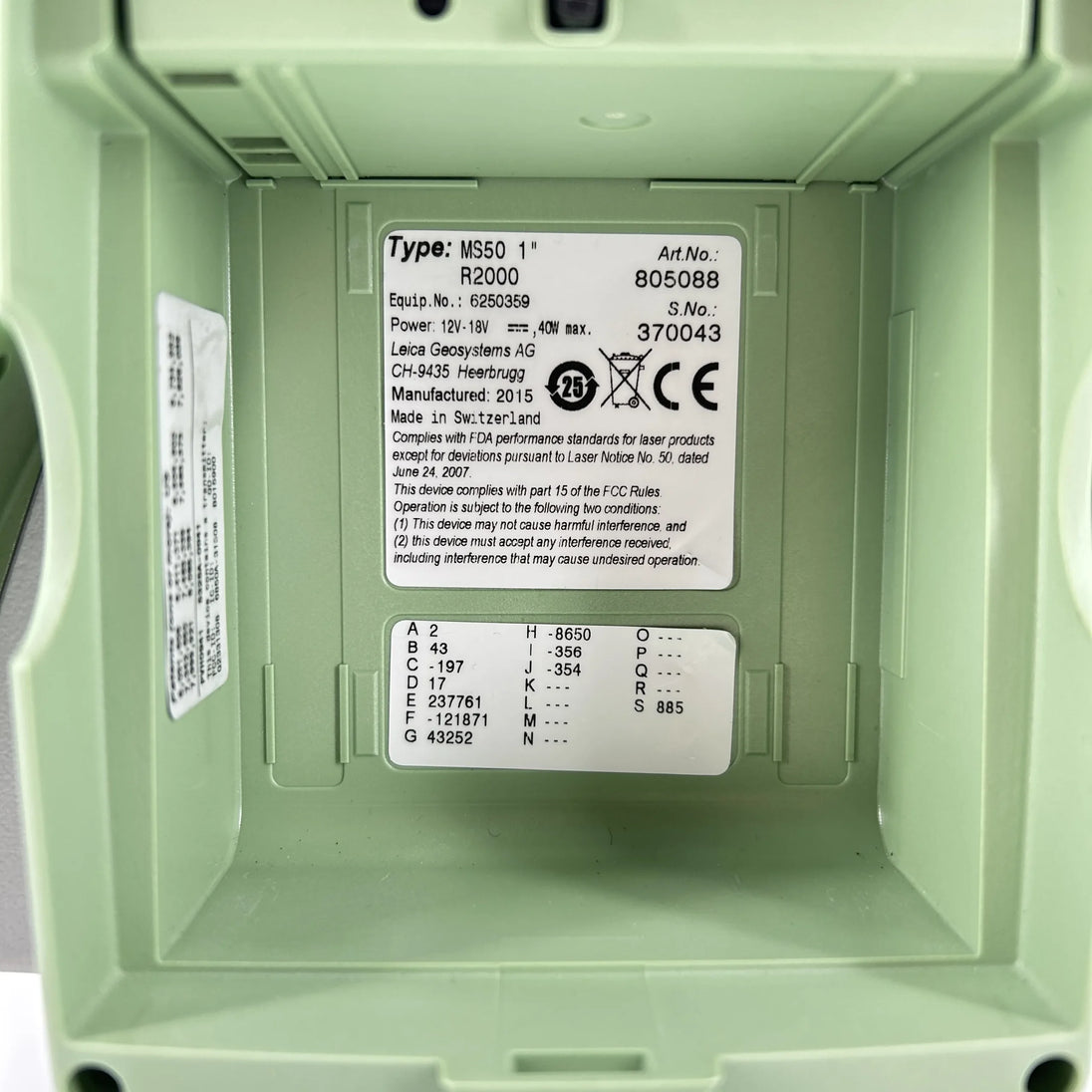 Leica MS50 1″ R2000